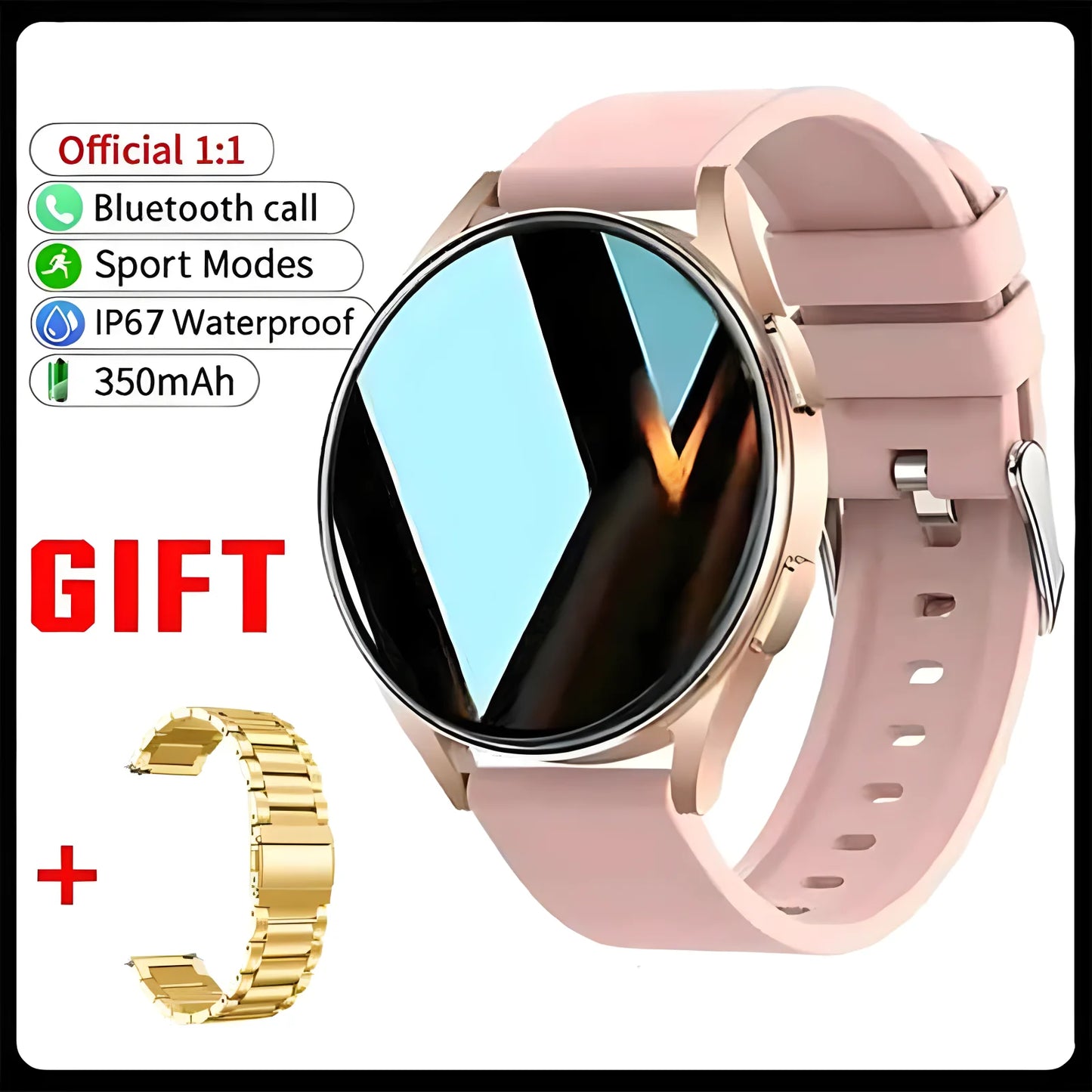 Smartwatch Pro 1.39" HD: Llamadas Bluetooth, Control de Música y Monitor de Salud 6 en 1