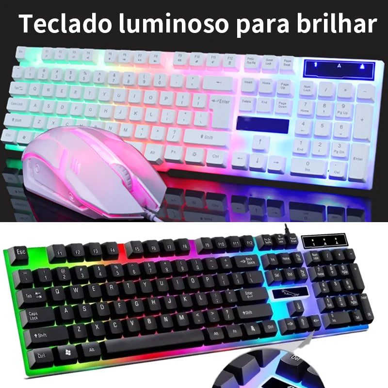 Kit Gamer y Oficina Pro: Teclado y Mouse Alámbrico de Alta Respuesta