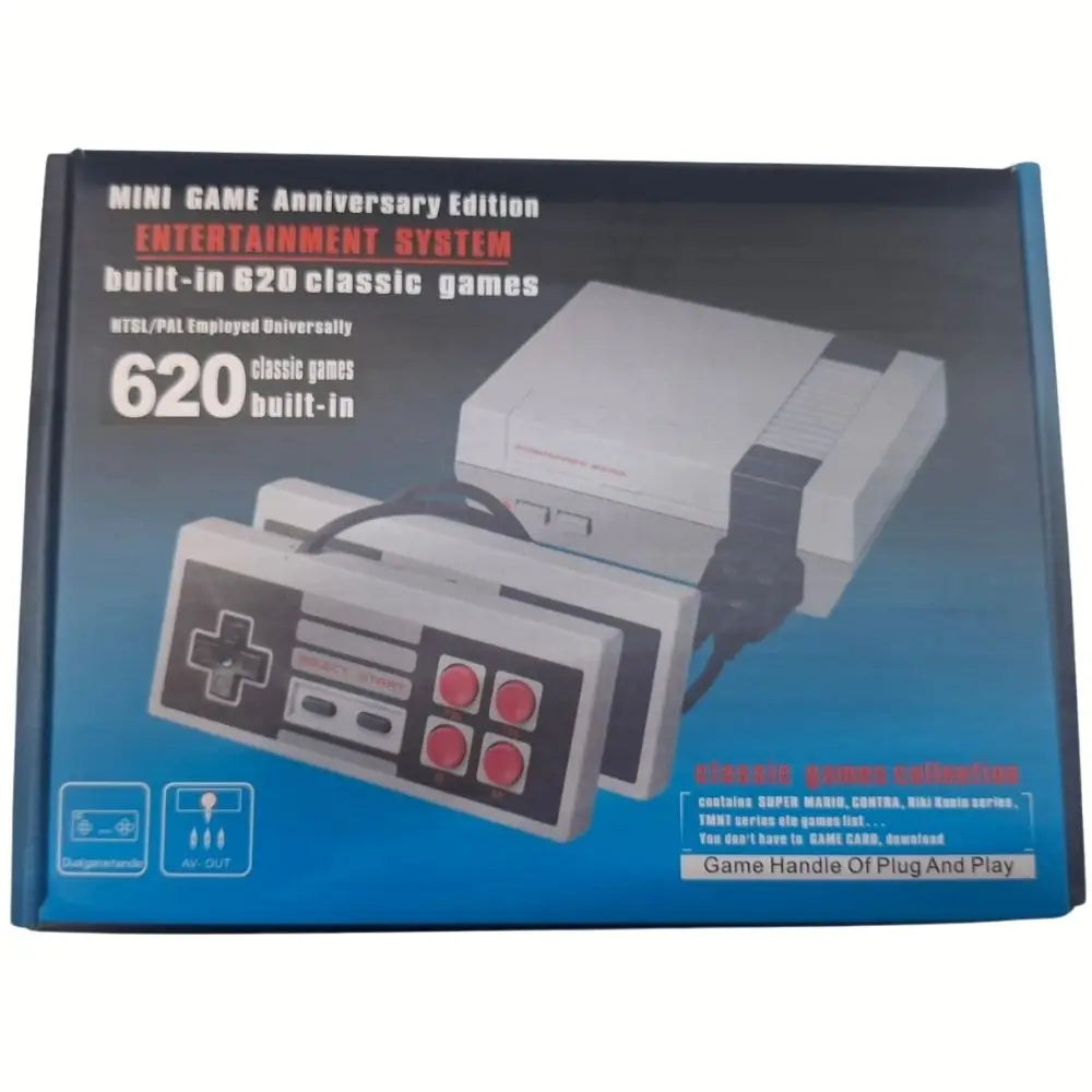 Mini Consola Retro Classic: 620 Juegos Integrados, 2 Controles y Conexión Plug & Play