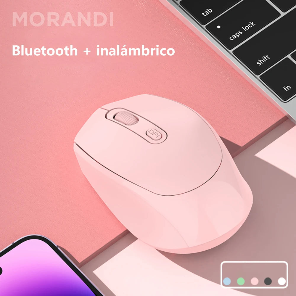 Mouse Inalámbrico Macaron: Ergonómico, Silencioso y Ultra Portátil 2.4G