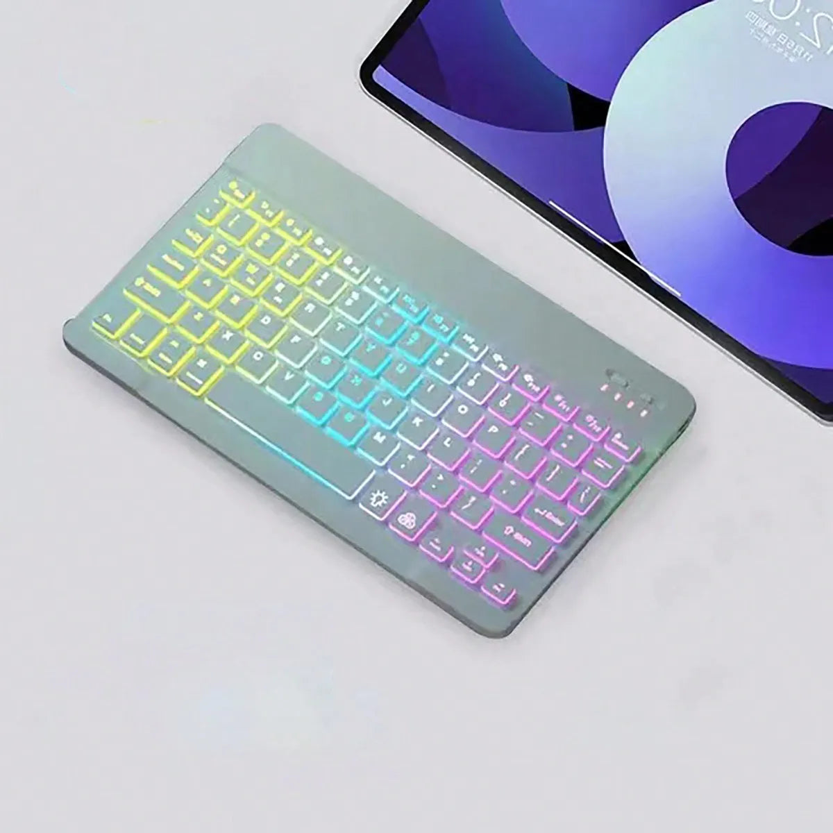 Teclado Bluetooth Ultra Delgado y Silencioso: Universal para Tablets, iOS y Android