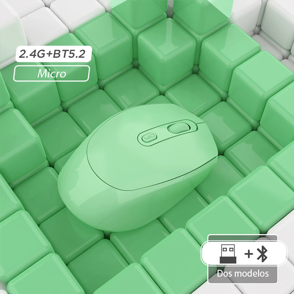 Mouse Inalámbrico Macaron: Ergonómico, Silencioso y Ultra Portátil 2.4G