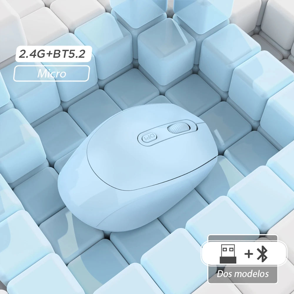Mouse Inalámbrico Macaron: Ergonómico, Silencioso y Ultra Portátil 2.4G