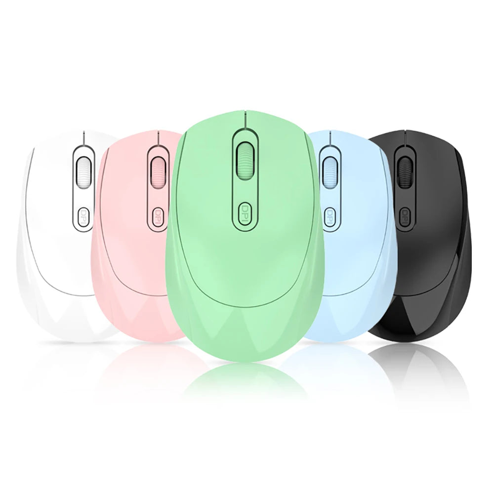 Mouse Inalámbrico Macaron: Ergonómico, Silencioso y Ultra Portátil 2.4G
