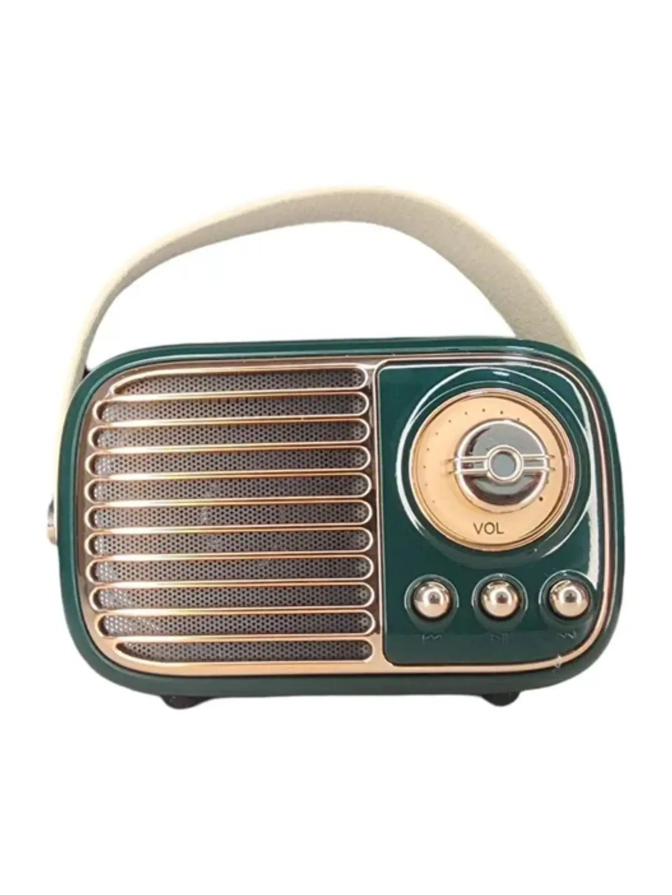 Bocina Retro Bluetooth 5.0: Estilo Radio Clásica con FM, Portátil y en Colores Coleccionables