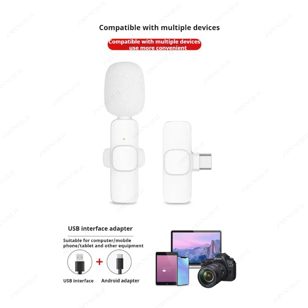Micrófono Lavalier Inalámbrico Universal: Audio HD para iPhone, Android y PC