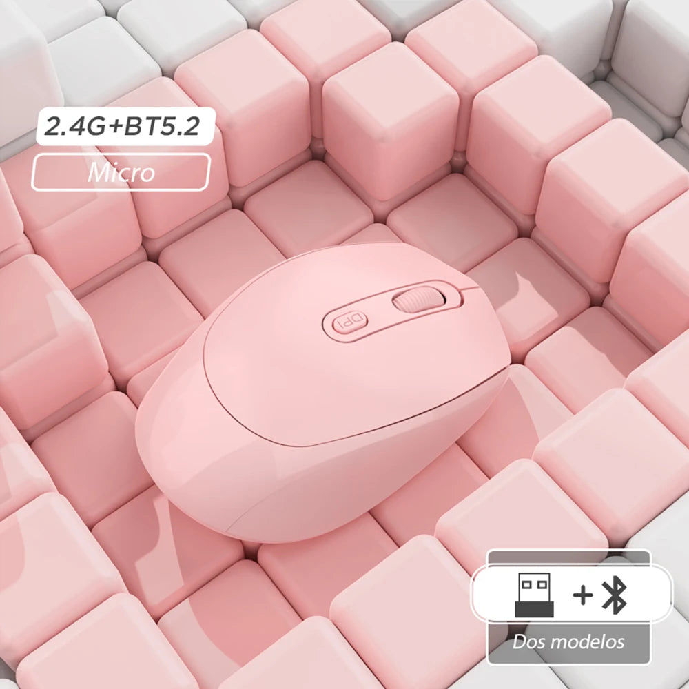 Mouse Inalámbrico Macaron: Ergonómico, Silencioso y Ultra Portátil 2.4G