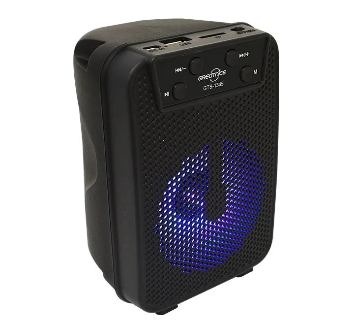 Bocina Bluetooth 5.0 con Luz LED Rítmica: Radio FM, Lector USB/SD y Sonido Pro de 3 Pulgadas