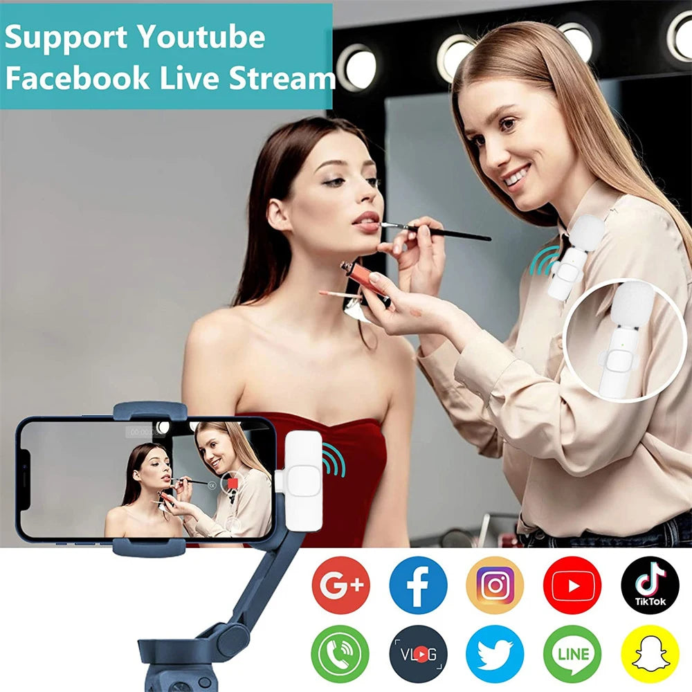 Micrófono Lavalier Inalámbrico Universal: Audio HD para iPhone, Android y PC