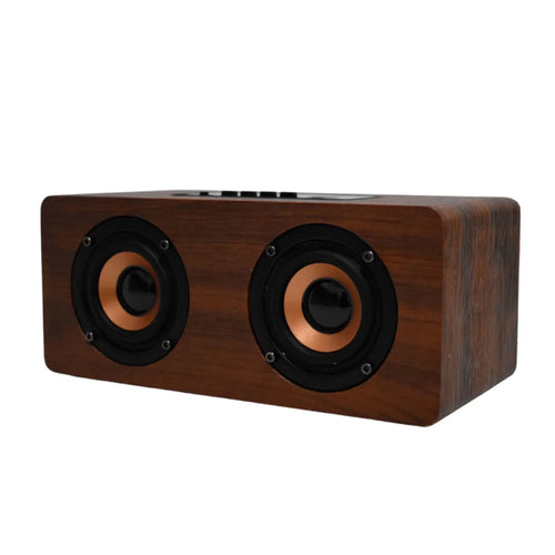 Bocina Bluetooth de 3" Wood Edition: Sonido HiFi, Diseño Elegante en Madera y Portabilidad Premium
