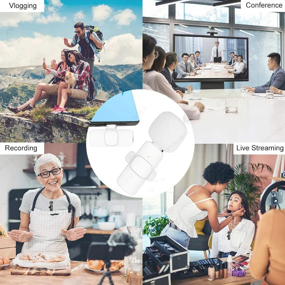 Micrófono Lavalier Inalámbrico Universal: Audio HD para iPhone, Android y PC