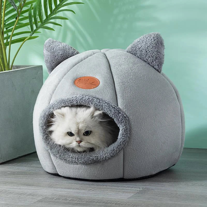 Cama Cueva "Deep Sleep" Premium: Nido Térmico y Acogedor para Gatos y Perros