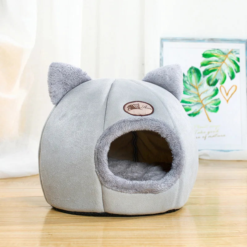 Cama Cueva "Deep Sleep" Premium: Nido Térmico y Acogedor para Gatos y Perros