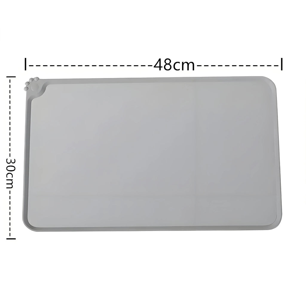 Estación de Alimentación Ergonómica: 2 Tazones de Acero Inoxidable con Tapete