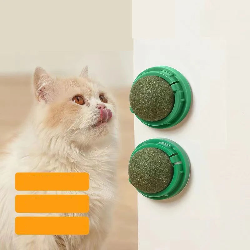 Bola de Catnip Giratoria para Pared: Premio Natural y Saludable para Gatos