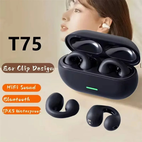 Audífonos T75 TWS Pro: Control Táctil Inteligente, Bluetooth de Alta Velocidad y Sonido HiFi