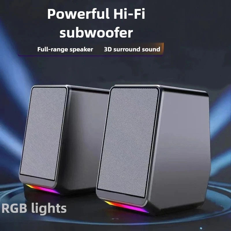 Bocinas Gamer TS38: Sonido Estéreo HD con Subwoofer, Iluminación LED y Conexión USB Universal