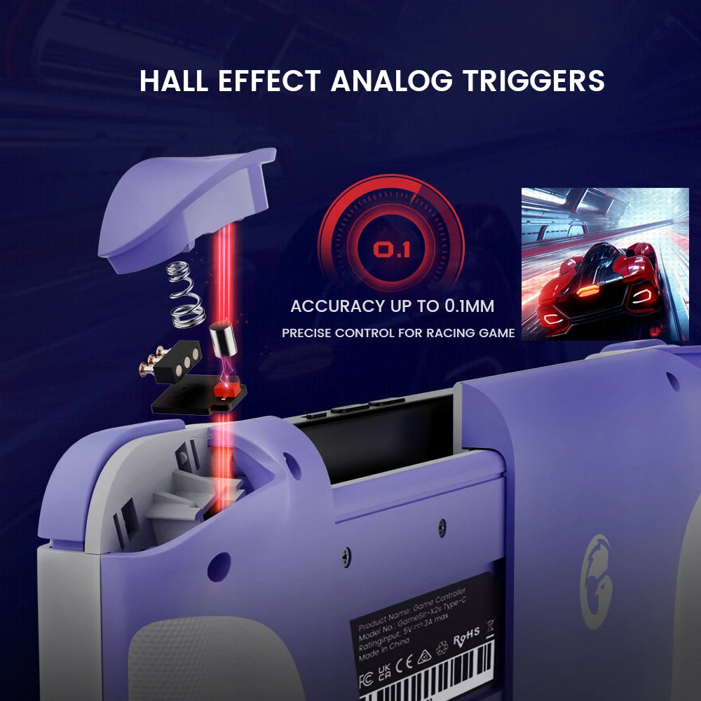 GameSir X2s Type-C: Control Pro para Celular con Joysticks Hall Effect y Gatillos Magnéticos