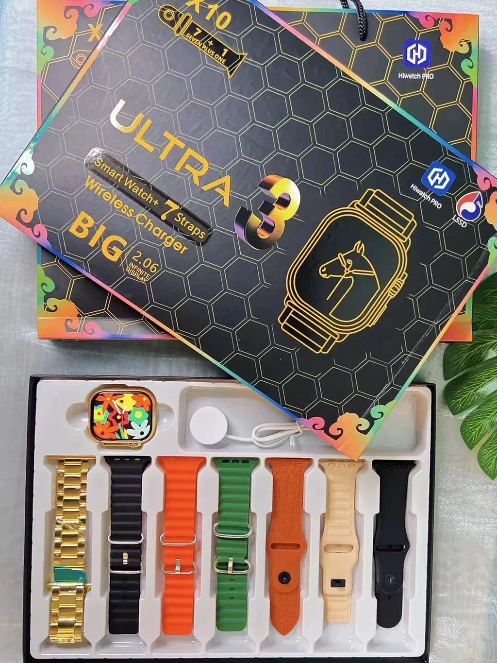 Combo X10 Ultra 3: Smartwatch Pro 7+1 con 7 Correas y Llamadas Bluetooth