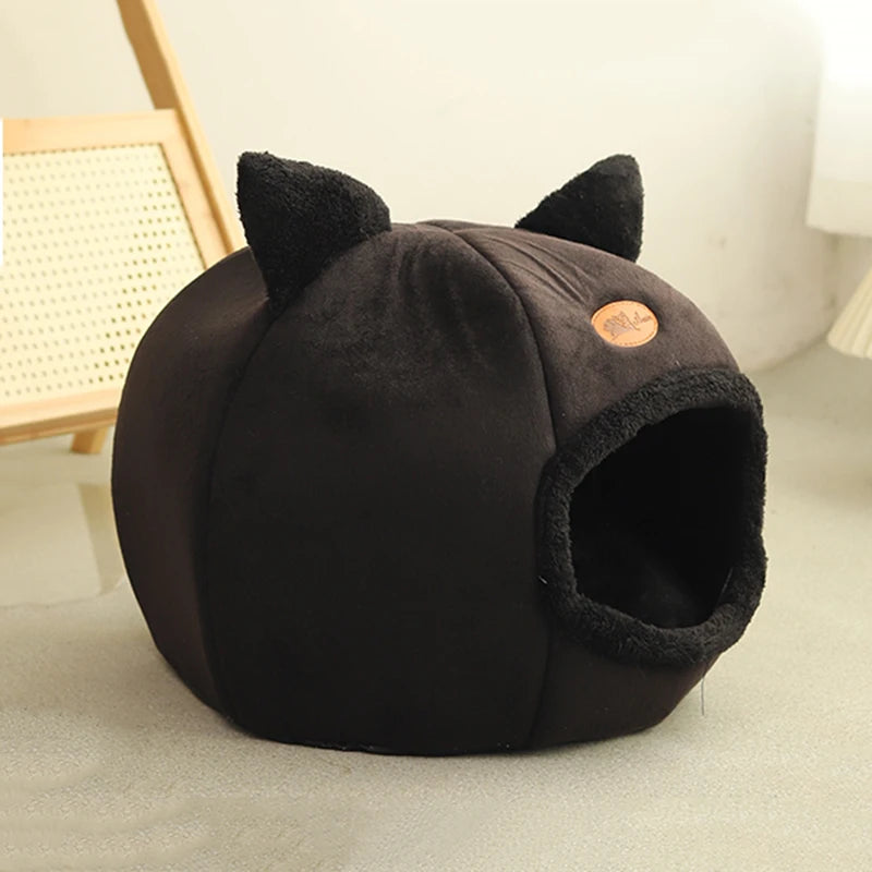 Cama Cueva "Deep Sleep" Premium: Nido Térmico y Acogedor para Gatos y Perros