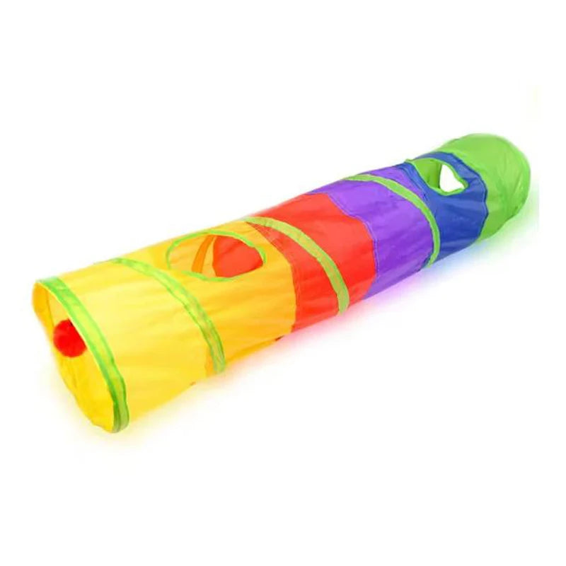 Túnel Plegable para Gatos y Mascotas: Diversión, Ejercicio y Refugio Interior