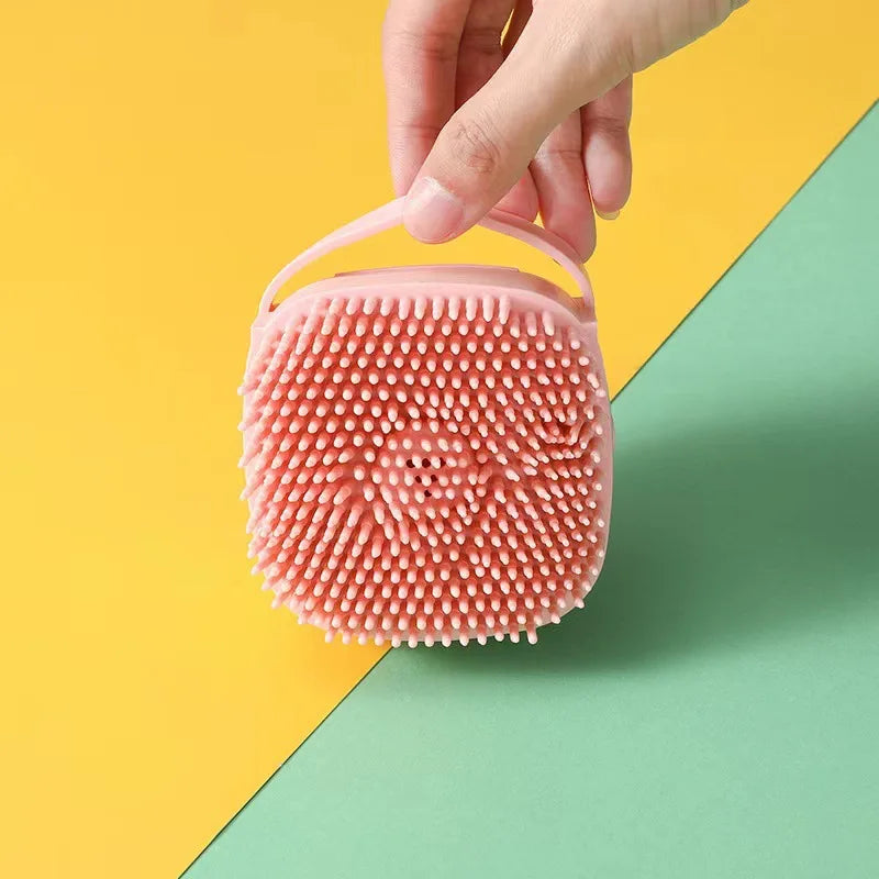 Cepillo de Masaje y Baño para Mascotas: Silicona Suave para Perros y Gatos