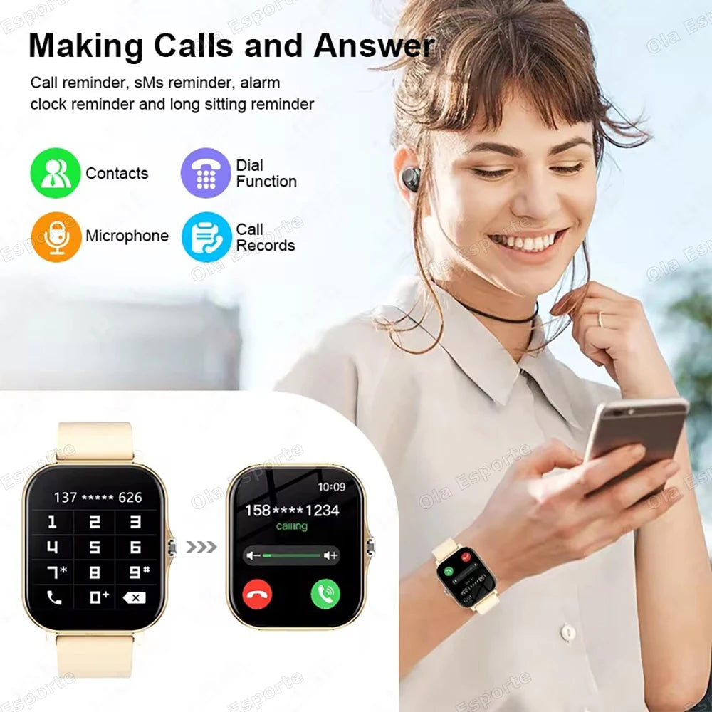 Smartwatch Ultra Vision 2.01" HD: Llamadas, Notificaciones y Pronóstico del Tiempo