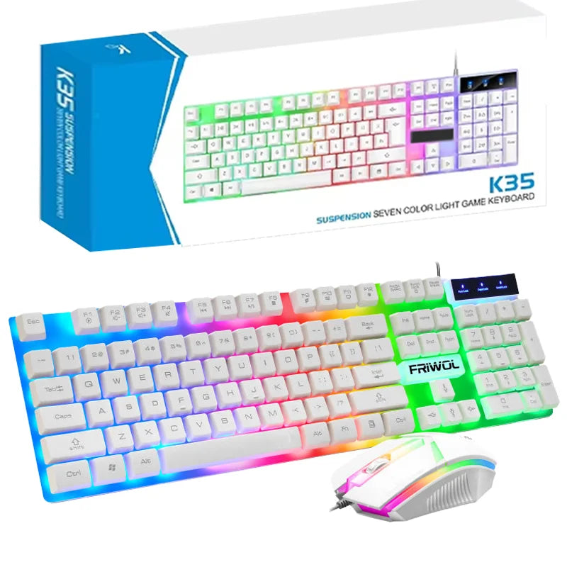 Kit Gamer y Oficina Pro: Teclado y Mouse Alámbrico de Alta Respuesta