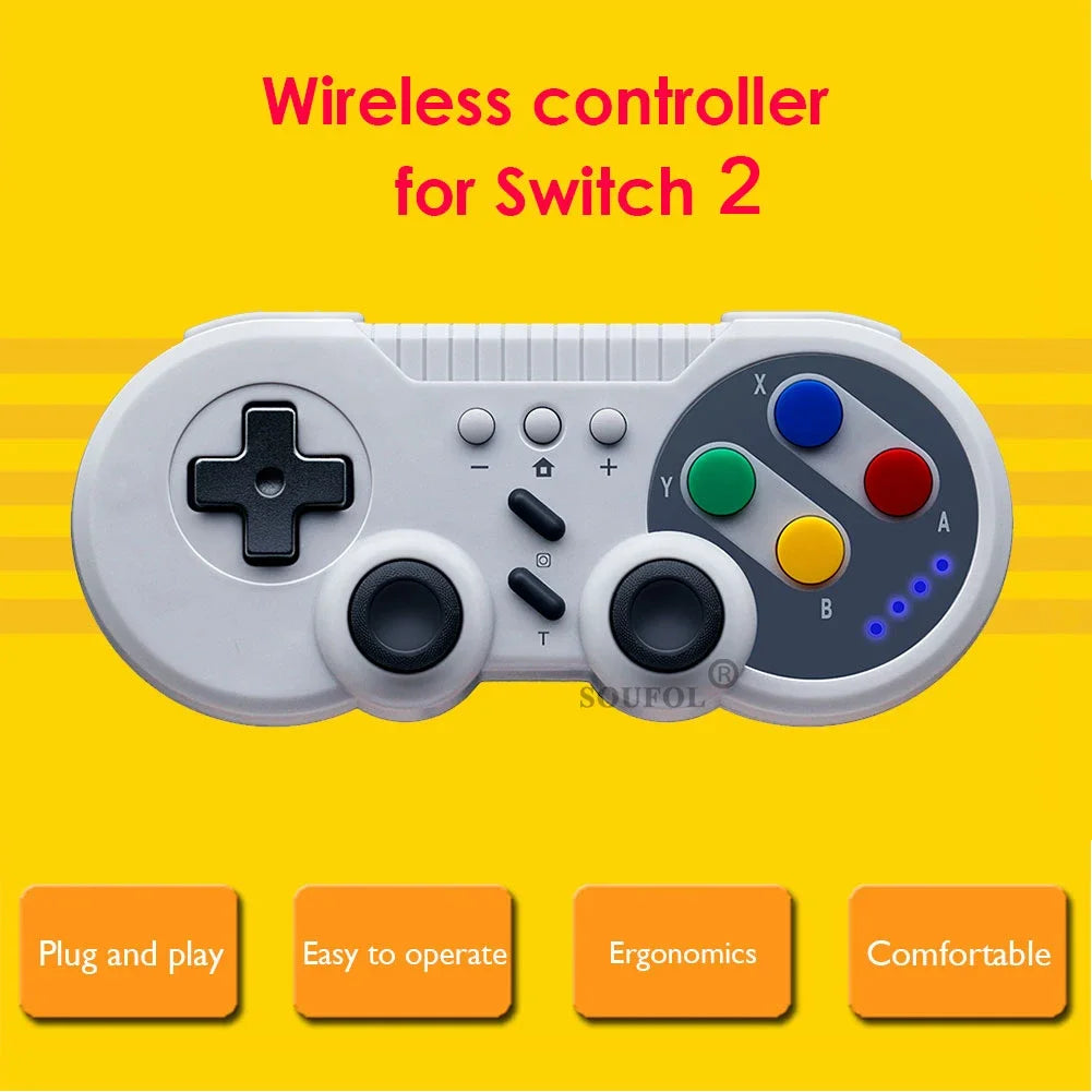 Mini Consola Retro Wireless 2026: Control Inalámbrico Pro para Switch 2 y Windows PC