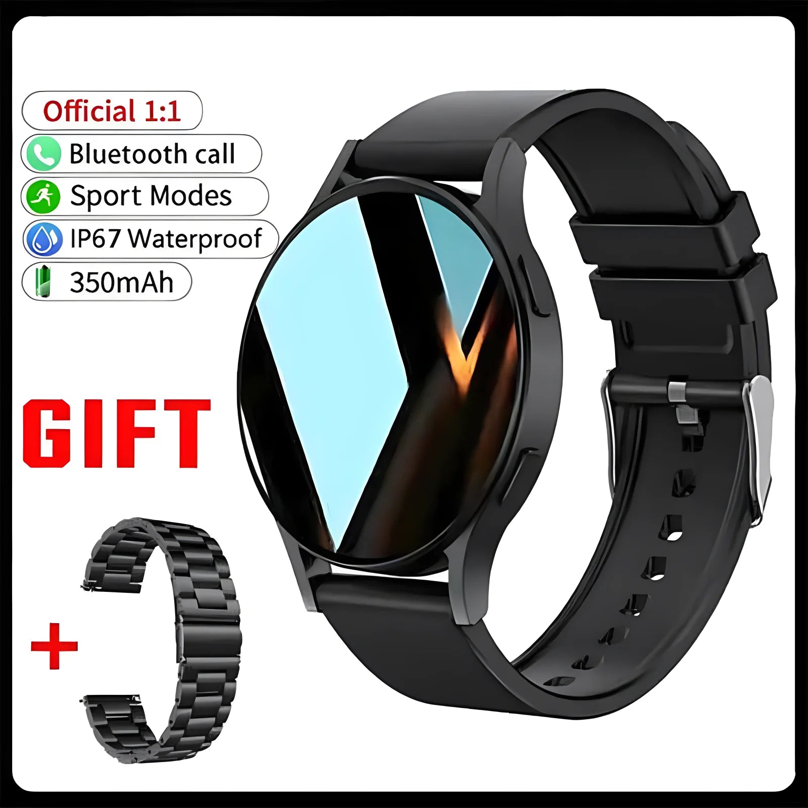 Smartwatch Pro 1.39" HD: Llamadas Bluetooth, Control de Música y Monitor de Salud 6 en 1