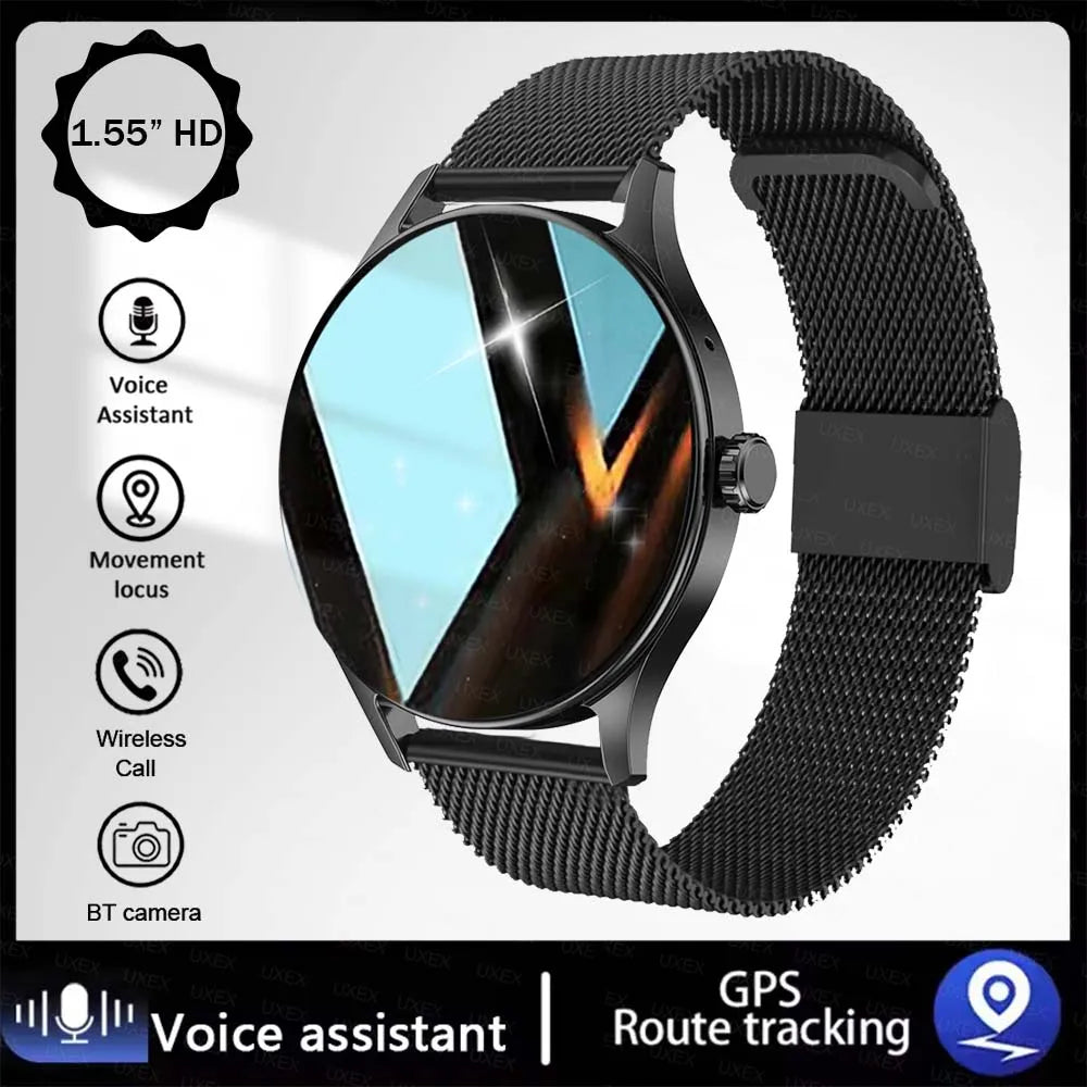 Fashion Smart Watch Plus 1.55" HD: Llamadas BT, Control por App y Monitor de Salud Premium