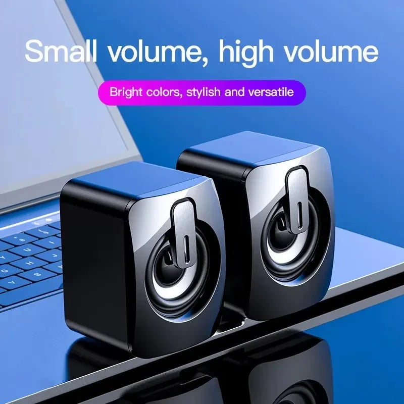Bocinas Multimedia Estéreo con Micrófono: Sonido HD, Conexión 3.5mm y USB para PC o Laptop