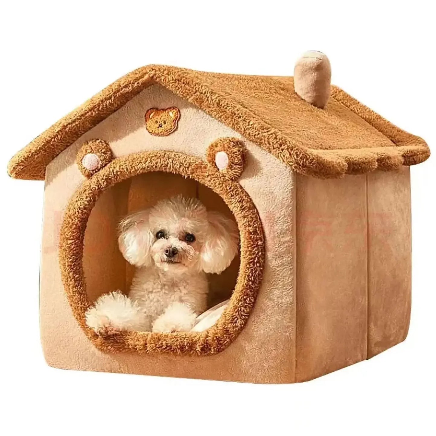 Casa Iglú Térmica para Mascotas: Cama 2 en 1 con Cojín Lavable y Desmontable