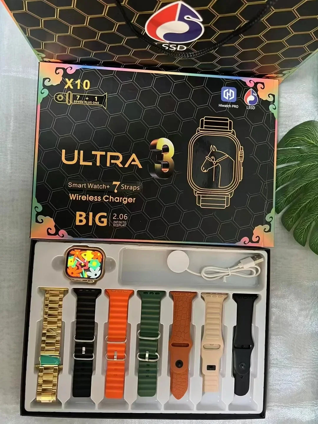 Combo X10 Ultra 3: Smartwatch Pro 7+1 con 7 Correas y Llamadas Bluetooth