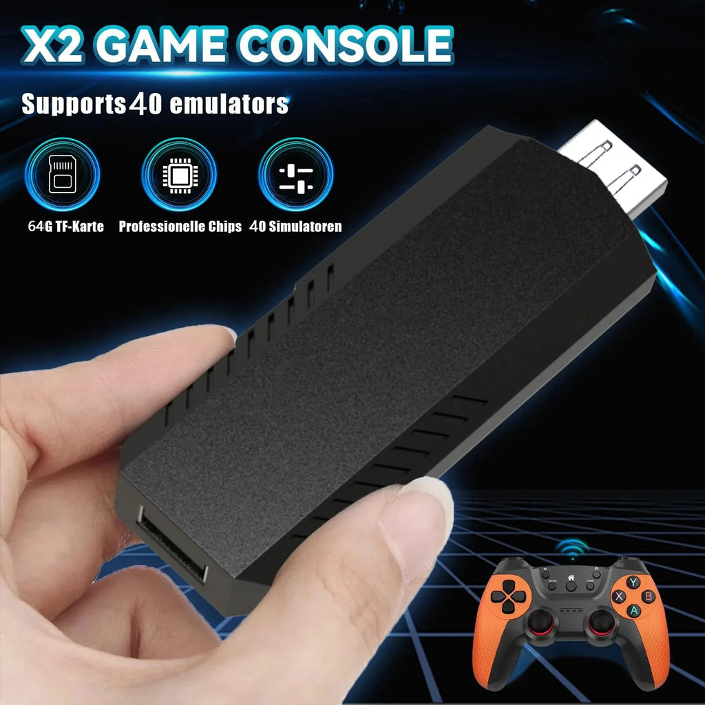 X2 Pro TV Game Stick 4K: Consola Retro Ultra con 50K Juegos, 128GB y Emulación Pro de PSP
