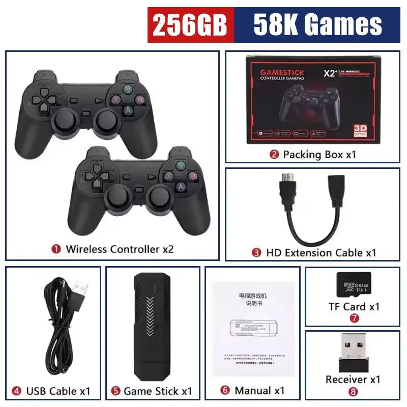 Nuevo X2 Plus 4K Game Stick: Consola de Alto Rendimiento con 40,000+ Juegos y Emulación Pro de PSP/N64
