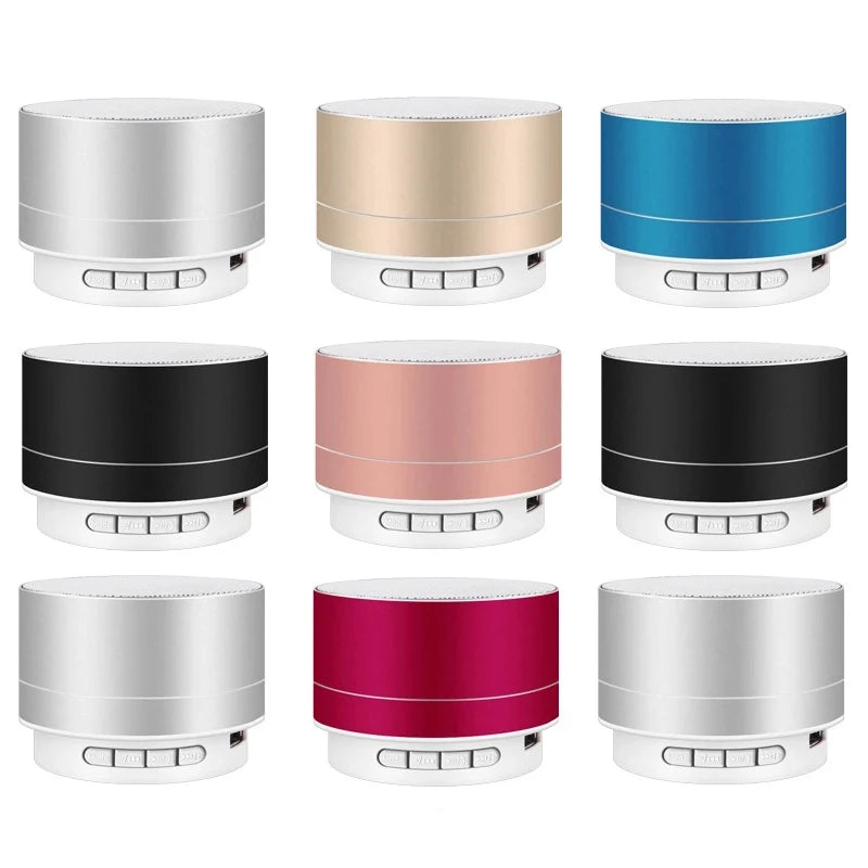 Bocina A10 Metálica: Mini Subwoofer Bluetooth, Sonido Surround HD y Soporte para Micro SD