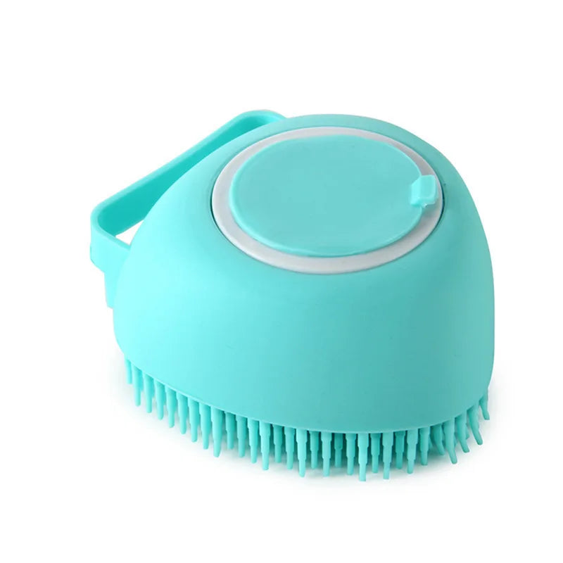 Cepillo de Masaje y Baño para Mascotas: Silicona Suave para Perros y Gatos