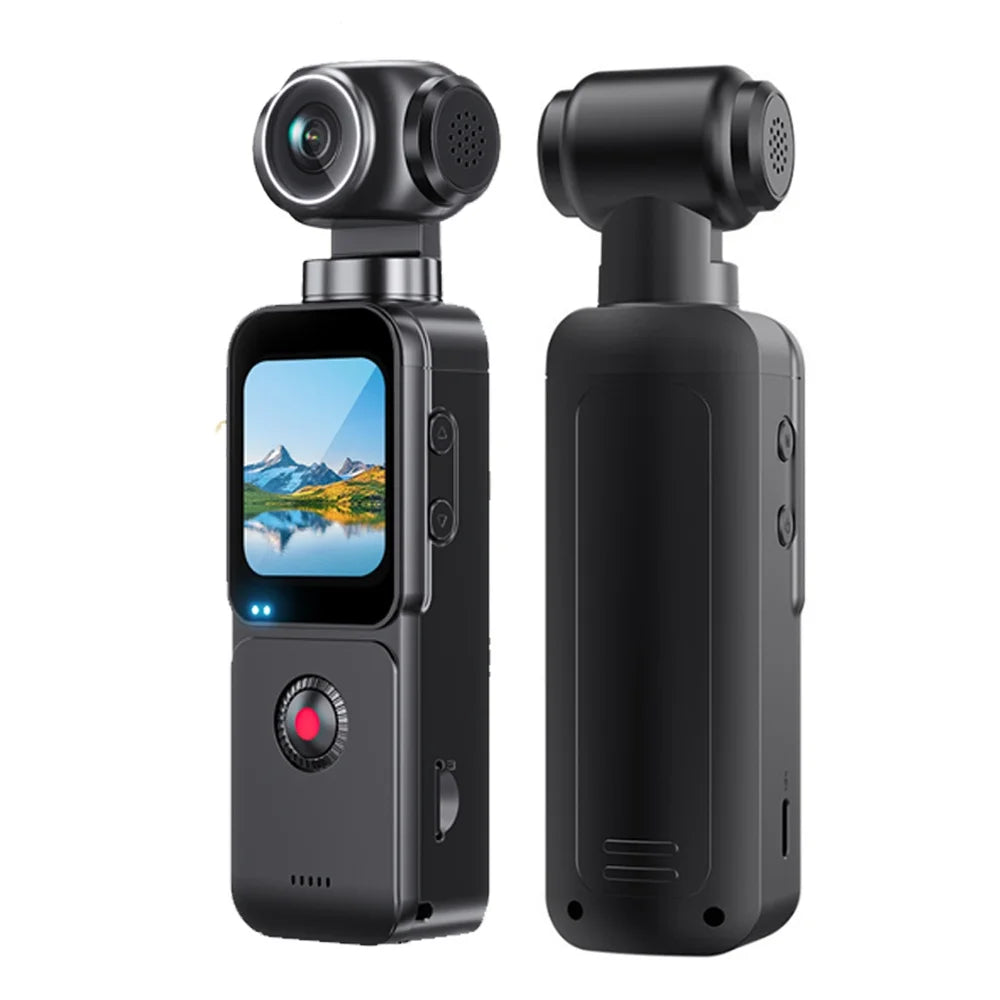 Cámara de Vlog 4K Pro: 64MP con Lente Rotativo 270°, Estabilizador Anti-Shake y Detección de Rostros