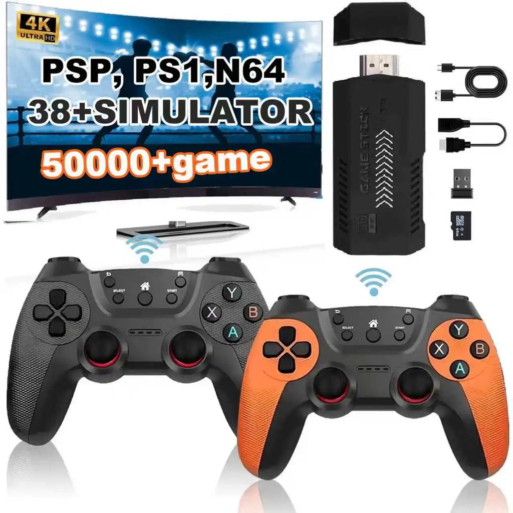 X2 Pro TV Game Stick 4K: Consola Retro Ultra con 50K Juegos, 128GB y Emulación Pro de PSP