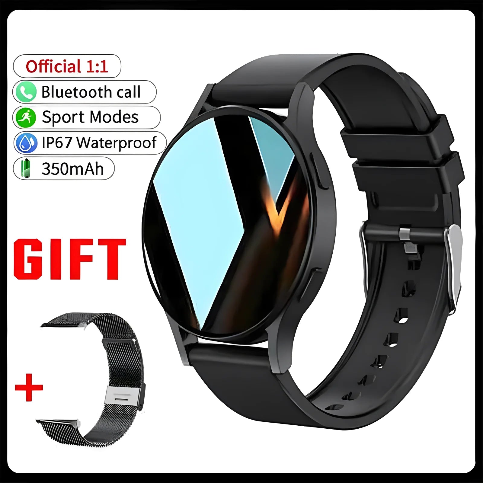Smartwatch Pro 1.39" HD: Llamadas Bluetooth, Control de Música y Monitor de Salud 6 en 1