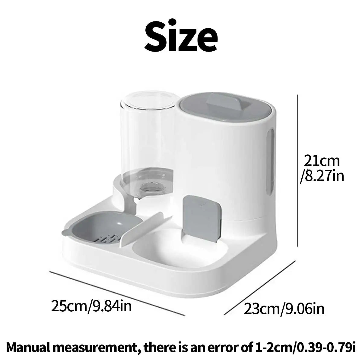 Alimentador Dual Pro: Estación de Comida y Agua 2 en 1 para Perros y Gatos
