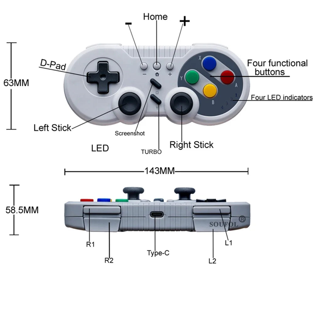 Mini Consola Retro Wireless 2026: Control Inalámbrico Pro para Switch 2 y Windows PC