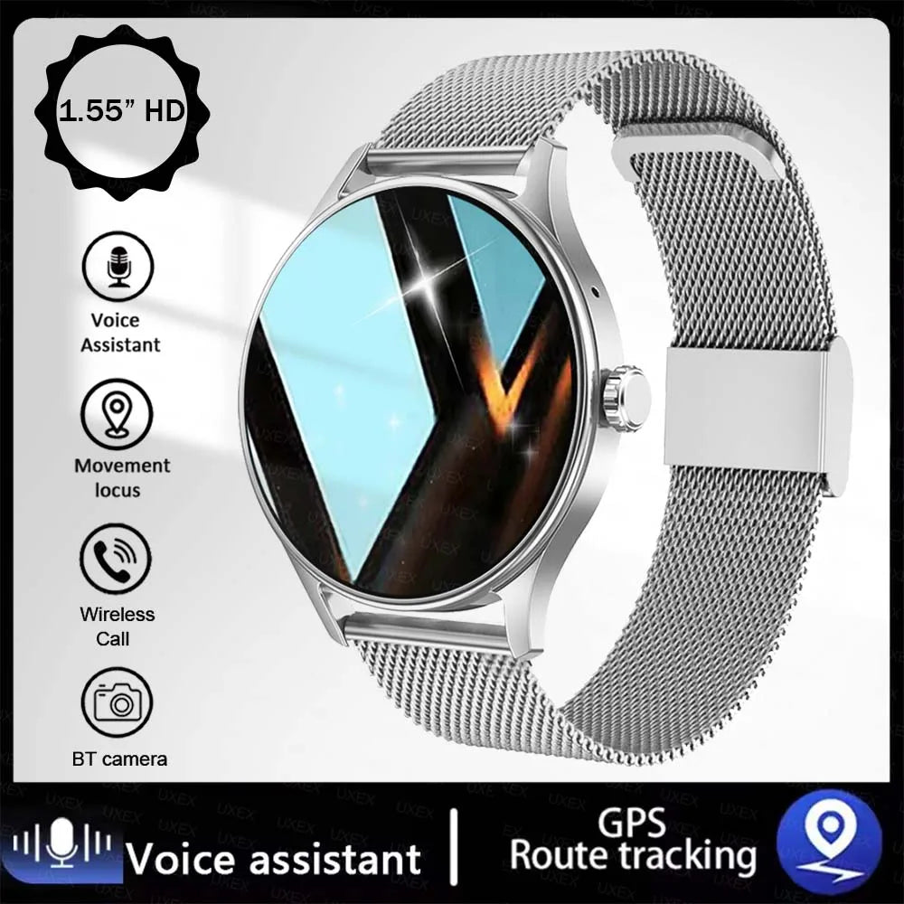 Fashion Smart Watch Plus 1.55" HD: Llamadas BT, Control por App y Monitor de Salud Premium