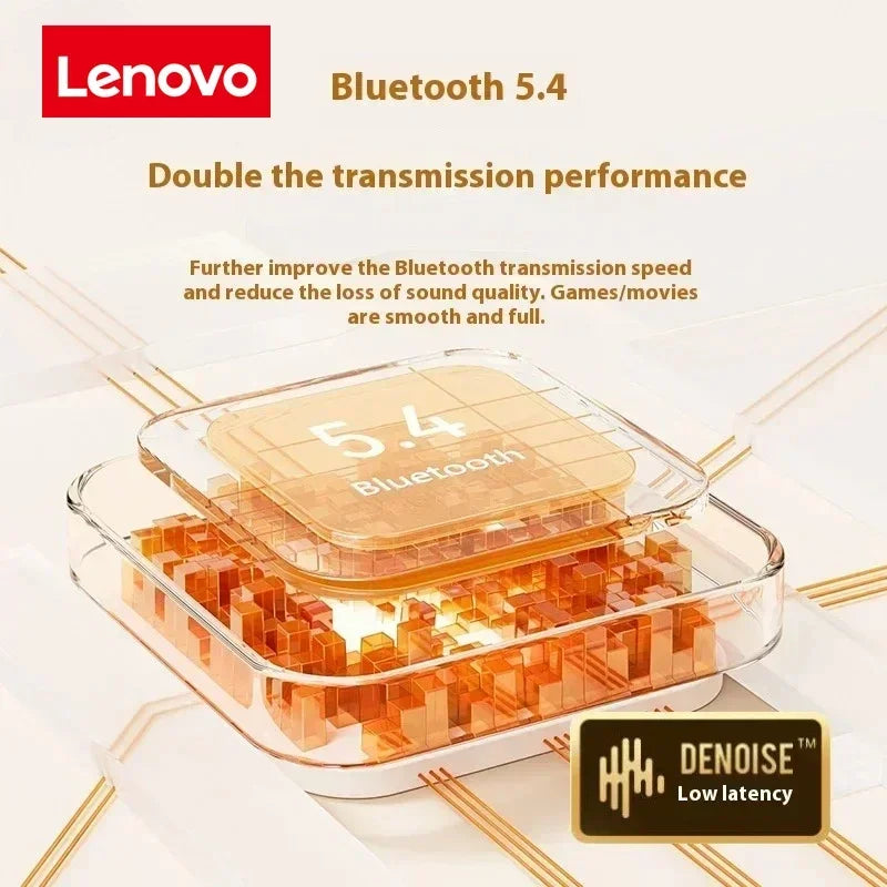 Lenovo True Wireless 5.3: Audífonos In-Ear HiFi Bass, Sonido 9D Estéreo y Llamadas HD
