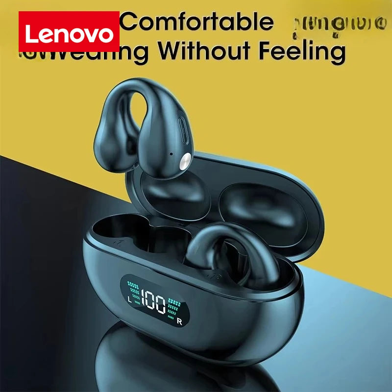 Audífonos Lenovo Clip-on Sport: Sonido HiFi Dolby Bass y Conducción Ósea Direccional
