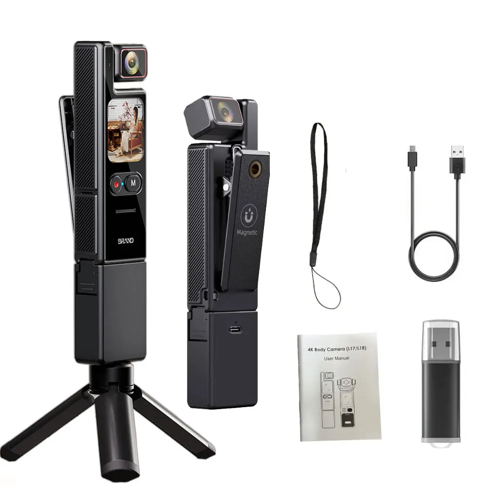 Cámara de Acción 4K Pro Zoom: Pantalla Táctica, Zoom 4x, Anti-Shake y Grabación de Vlog Ultra HD