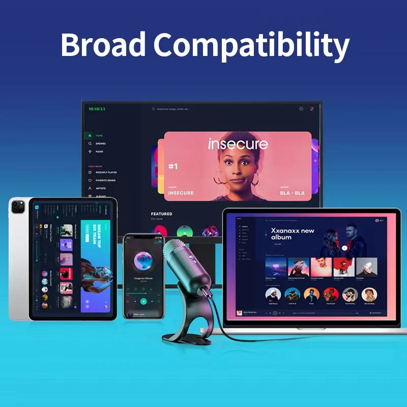 Micrófono de Conferencia Profesional: Cuello de Cisne USB para PC, Gaming y Oficina