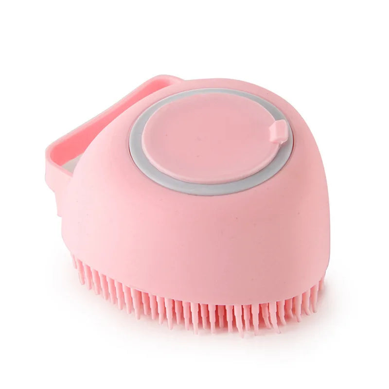 Cepillo de Masaje y Baño para Mascotas: Silicona Suave para Perros y Gatos