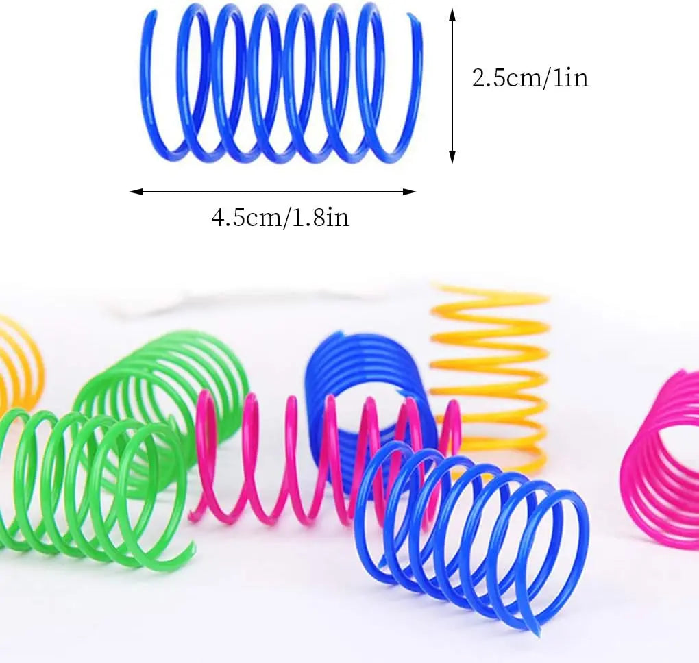 Resortes Helicoidales para Gatos: Juguete Interactivo de Colores (Set 4 a 200 pzas)